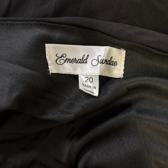 Emerald Sundae Women's Plus One Shoulder Ruched Sheath Dress Black Size 20 NWT - Picture 3 of 3